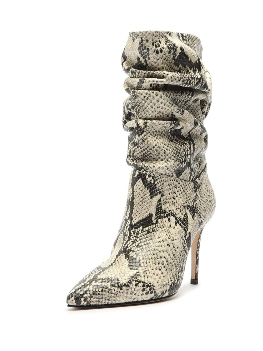 SCHUTZ Women's Ashlee Boots, Snake Secc/Natural, Print, size 6.5 M